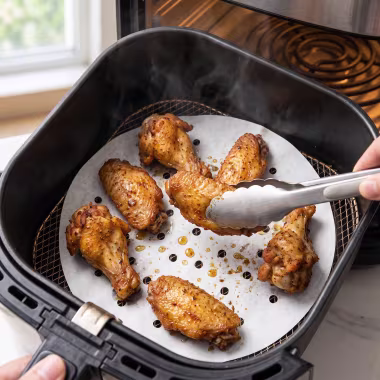 Round Perforated Parchment Paper Liners for Air Fryer alternate view
